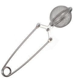 Tea Infuser Ball Mesh Loose Leaf Herb Strainer Stainless Steel Mesh Ball Infuser Filter Teaspoon Squeeze Strainer