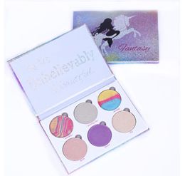 Brand Love Luxe Beauty Fantasy Palette Makeup You Are Unbelievably Beautiful highlighters Eyeshadow and Glitter eyes Unicorn palette free sh