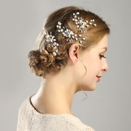 Bridal Hair Bun Gold and Silver White Pearl Hair Bun Bridal Wedding Accessories Bridal Wedding Tiaras Stunning YD0146