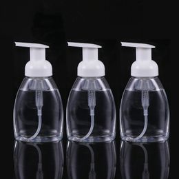 300ML hand sanitizer foam bottle Fan- shaped transparent plastic Pump Bottle for cosmetics lotion(free fast sea shipping)