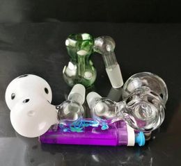 Color gourd plug connector , New Unique Glass Bongs Glass Pipes Water Pipes Hookah Oil Rigs Smoking with Drope