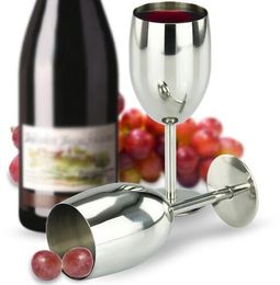 Stainless Steel Wine Glass Cup Double Wall Insulated Metal Goblet With Lid Tumbler Red Wine Mugs In Stock