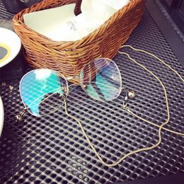 FashionEyeglasses Chain Retro Hollow Chain Copper Glasses With Hanging Link Gold And Silver Length 78cm 24pcs/lot