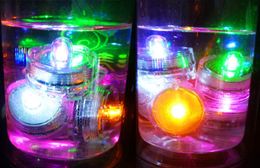 200pcs Underwater Lights LED Candle Lights Submersible Tea Light Waterproof Sub Battery Night