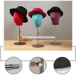 Metal Base Cloth Wrapped Fabric Mannequin Heads Model Head For Hatnufacturer In China