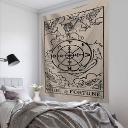 150x130cm Tarot Tapestry The Moon The Star The Sun Tapestry Medieval Europe Divination Wall Hanging Tapestries Mysterious Wall Tapestry Home