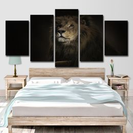 Hd Printed Lion King 5 Piece Picture Painting Wall Art Room Decor Print Poster Picture Canvas Free Shipping