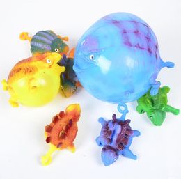 Dinosaur Balloon Ball Funny Blowing Farm Animals Toys Children Kids Party Balloons TPR Anxiety Stress Relief Balls