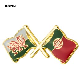 Wales Portugal Friendship Flag Lapel Pin Flag Badge Lapel Pins Badges Xy0499