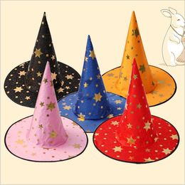 Halloween Witch Cap Party Cosplay Prop For Festival Fancy Dress Children Costumes Witch Wizard Gown Hats Costume kids Party Gifts TLZYQ1429