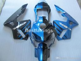 Injection Mould fairing body kit for Honda CBR600RR 03 04 blue black motorcycle fairings set CBR600RR 2003 2004 JK35