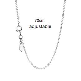 NEW 100% 925 Sterling Silver Rose Gold Zircon Charm Clavicle Chain Flower Shape Round Necklace Original Fashion Jewelry Gift six