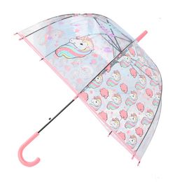 Plastic Long Handle Umbrella For Outdoor Travel Beach Umbrellas Durable Unicorn English Letter Pattern Bumbershoot New Arrival 10hh BB