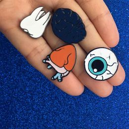 Human Body Organ Eye Heart Tooth Brooch Pins Lapel Pin Badge Fashion Jewelry for Women Men Kids Christmas Gift will and sandy Drop Ship