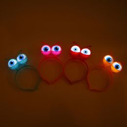 Halloween glow alien big eye headband whimsical eye hairband party dress headwear stall toys