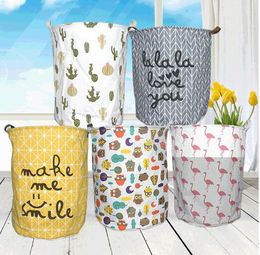 Creative household goods collection bag cotton linen finishing box dirty clothes basket collection basket storage bag