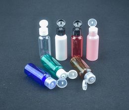 50ml Plastic PET packing bottles empty cosmetic travel bottle with flip cap Emulsion makeup containers Refillable Mini bottle SN4338