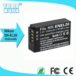 manufacturers directly sell High quality Lithium Rechargeable Battery Digital Camera Battery for Nikon En-EL20 COOLPIX A AW1 J1 J2 J3 S1