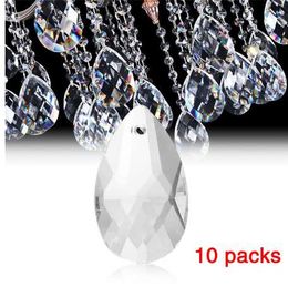 10 PCS Vintage Teardrop Chandelier Crystal Pendants Glass Prisms 50MM +2 Beads 10 PCS Vintage Teardrop Chandelier Crystal Pendants Glass Prisms 50MM +2 Beads
