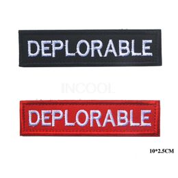 100 PCS DEPLORABLE Embroidery Patch American US Army Military Morale Patch Tactical Emblem Badges Embroidery Patches Wholesale