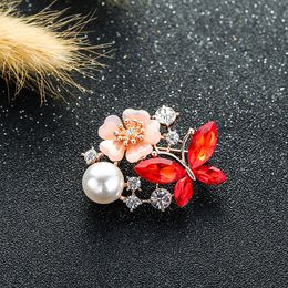 MAFYU Brooch Butterfly Brooch with Diamond Lady Brooch Colorful Zircon Pin Christmas Clothing Accessories