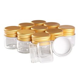 24 pieces 10ml 30*30mm Glass Bottles with Golden Aluminum Caps Tiny Glass Bottle Jars Vials DIY Craft