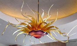 Murano Glass Flower Chandelier Italy LED Pendant Light Living Room Furniture Art Deco Hand Made Blown Glass Chandelier Lighting