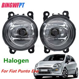 2PCS Front Fog Lights For Fiat Punto Evo 2010-2012 Car Styling Round Bumper Halogen Light fog lamps