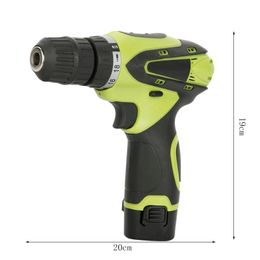 Freeshipping 12V Electric Screwdriver Lithium Battery Rechargeable Multi-Function Cordless Electric Drill Power Tools Eu Plug