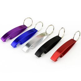 Portable Beer Bottle Opener Keychain Mini Pocket Aluminium Alloy Beverage Beer Bottle Opener Wedding Favour Gift LX3386