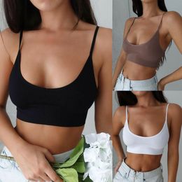 Womens Tank Bustier Bra Vest Sport Yoga Crop Top Bralette Blouse Cami Shirt UK