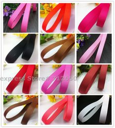 3/8'' (9mm) width solid Grosgrain Ribbon Double Face Tape DIY hairbow garment bag shoe accessory Gift Wrapping Material 20 yards