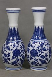 2PCS Archaize Style Chinese Blue and white Porcelain vase - Painting