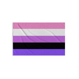 3X5FT Genderfluidity Pride Flags and Banners Advertising Digital Printed Polyester, Indoor Outdoor, Free Shipping , Drop Shipping