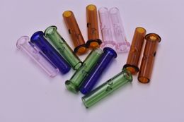 High quality 45mm glass cigarette Philtre pipe thick heady glass Philtre tip tobacco pipe cigarette holder for RAW Rolling Paper