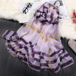 S1245 Hot Summer Women Slik Scarf Sun-screen Imitated Silk Long Colourful Florals Shawl Wraps Scarf Thin Beach Scarves