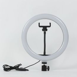 Photography LED Selfie Ring Light 26cm three-speed Stepless Lighting Dimmable With Phone Holder For Makeup Video Live Studio 10pcs/lot