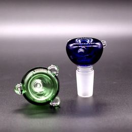 Colourful Glass Bowl with Handle For Bong Hookahs Smoking 14mm 18mm Female Male joint fit bongs dab rig Glass water Pipe