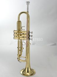 New MARGEWATE Bb Trumpet Brass Gold Lacquer Playing Musicla Instrument B Flat Bb Trumpet with Mouthpiece Free Shipping