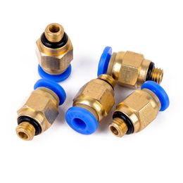 5pcs PC4-M6 4mm Tube Straight Pneumatic Fitting Connectors For Hardware Accessories