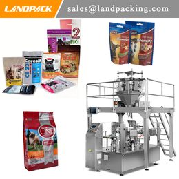 Multihead Weigher Doypack Bagged Pet Food High Speed Rotary Packing Machine Stainless Steel