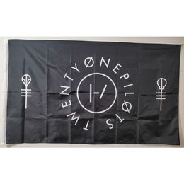 Twenty One Pilots Flag 3x5ft 150x90cm Digital Printed Polyester Hanging Advertising Outdoor Indoor Usage, Drop shipping