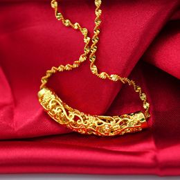 24K Gold Filled pendant Necklaces for women wedding Jewellery Wholesale Chain women Necklaces