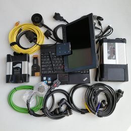 Auto Diagnostic Tools for BMW Icom next MB star C5 SD connect 5 wifi Multiplexer and cables 1TB SSD Latest Soft-ware Used laptop X201T 4G I5 CPU