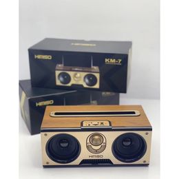 Wholesale Could Custom Your logo Retro Wooden Portable Bluetooth Speaker Outdoor Subwoofer Rradio TF Card Wireless Speaker