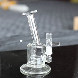 5.5 Inches Clear Glass Bong Hookahs Oil Dab Rig Inline Perc 14mm Quartz Banger for Smoking Chisha