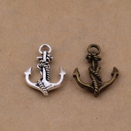 antique silver bronze anchor charms small pendants diy charms Jewellery accessories for necklace bracelet Jewellery Making findings 28*19mm