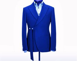 Popular Peak Lapel Groomsmen Handsome Groom Tuxedos Men Suits Wedding/Prom Best Man Blazer ( Jacket+Pantst+Tie) Y62