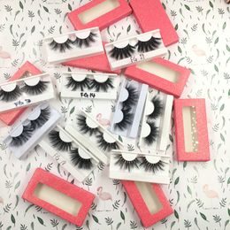 Luxury Dramatic 27mm Mink Lashes 100% Handmade 5D Mink Eyelashes Fluffy Wispy Eyelash with Rectangle Glitter Cases G-EASY