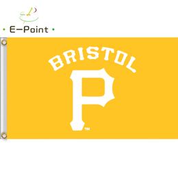 MiLB Bristol Pirates Flag 3*5ft (90cm*150cm) Polyester Banner decoration flying home & garden Festive gifts